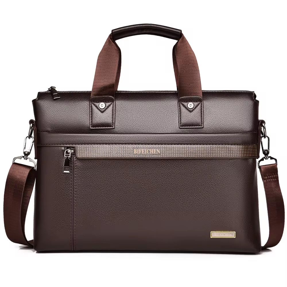 Laptop Accessories Box - 2026 ใหม่กระเป๋าเอกสารผู้ชายคุณภาพสูงธุรกิจแบรนด์ที่มีชื่อเสียง PU หนังกระเป๋าสะพายไหล่กระเป๋าถือสำนักงาน A4 เอกสารกระเป๋าแล็ปท็อป