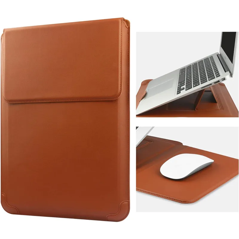 Laptop Accessories Pouch - แบบพกพาหนังแล็ปท็อปสําหรับ MacBook Air 12 13 14
