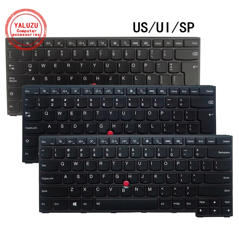 Yoga Laptop Accessories - US/UI/SP ภาษาอังกฤษ/สเปนแป้นพิมพ์แล็ปท็อปใหม่สําหรับ Lenovo Thinkpad โยคะ 460
