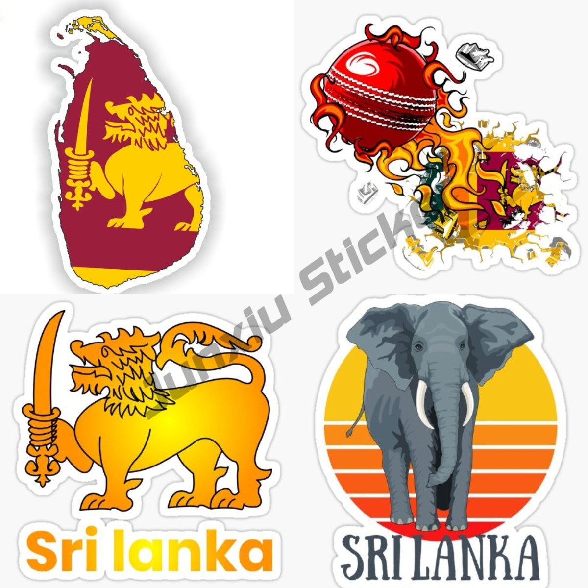 Laptop Accessories Sri Lanka - สติ๊กเกอร์ติดรถแฟชั่นแผนที่ธงศรีลังกาอุปกรณ์เสริมฝาครอบสติกเกอร์ไวนิลกันชนหน้าต่างแล็ปท็อปถ้วยผนังจักรยาน Moto ปรับแต่ง