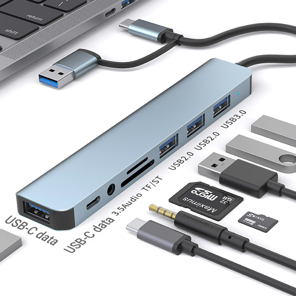 Laptop Accessories All In One - 9-in-1 ดูอัลเฮด USB Docking Station USB-A&USB-C