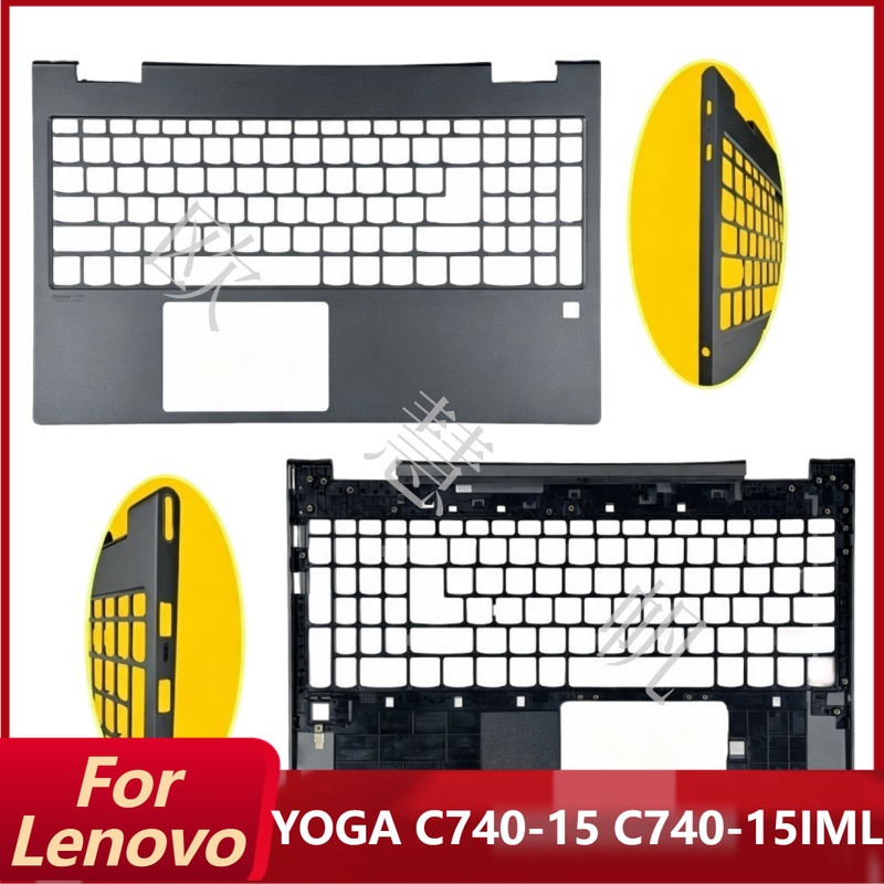 Yoga Laptop Accessories - อุปกรณ์ซ่อมใหม่สำหรับแล็ปท็อป Lenovo YOGA C740-15 C740-15IML ฝาครอบด้านบนพร้อมช่องสแกนลายนิ้วมือ