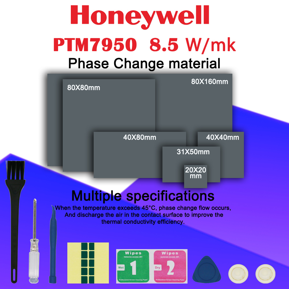 Laptop Cooling Pad - แผ่นเปลี่ยนเฟส Honeywell PTM7950 8.5W/mk วัสดุระบายความร้อนสำหรับแล็ปท็อป/ซีพียู/จีพียู ฮีทซิงค์