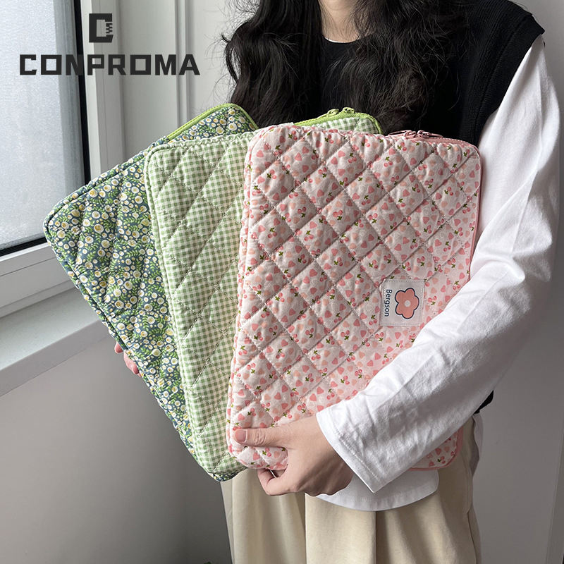 Laptop Accessories Pouch - กระเป๋าใส่แล็ปท็อปสไตล์ใหม่สแควร์ Floret Ipad เก็บ Flat Liner