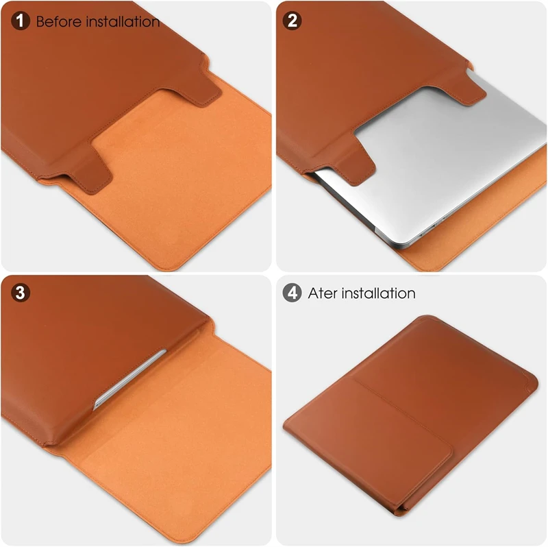 แบบพกพาหนังแล็ปท็อปสําหรับ Mac - Laptop Accessories Pouch บทวิจารณ์และราคา