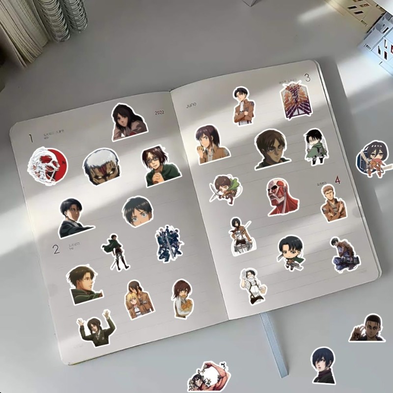 60 ชิ้นสติกเกอร์อนิเมะ Attack  - Laptop Accessories Diy บทวิจารณ์และราคา