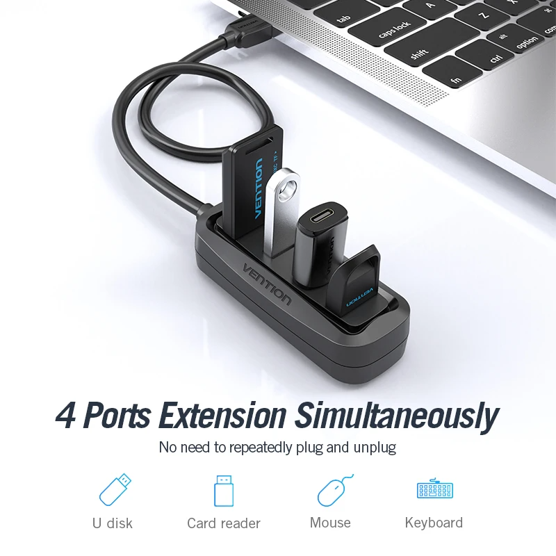 Vention ฮับ2.0 USB 4พอร์ตพร้อม - Laptop Accessories Box บทวิจารณ์และราคา